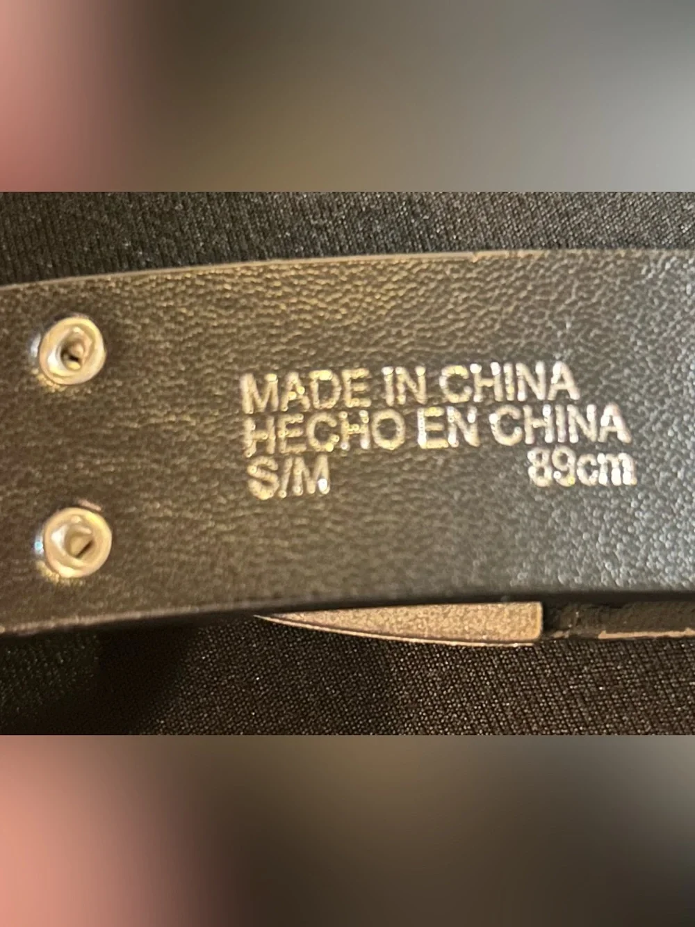 Engraved Double Buckle Belt Studded w/Rivets Retro